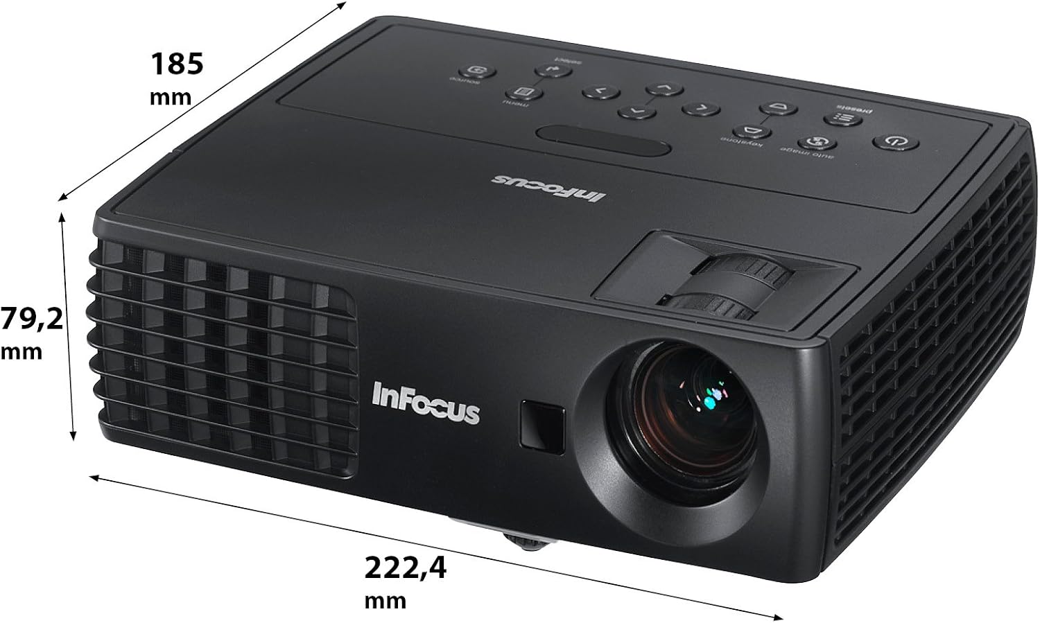 InFocus IN1118HD 1080p DLP Portable Projector, HDMI, 3.5 lbs, 4GB Storage, 2400 Lumens