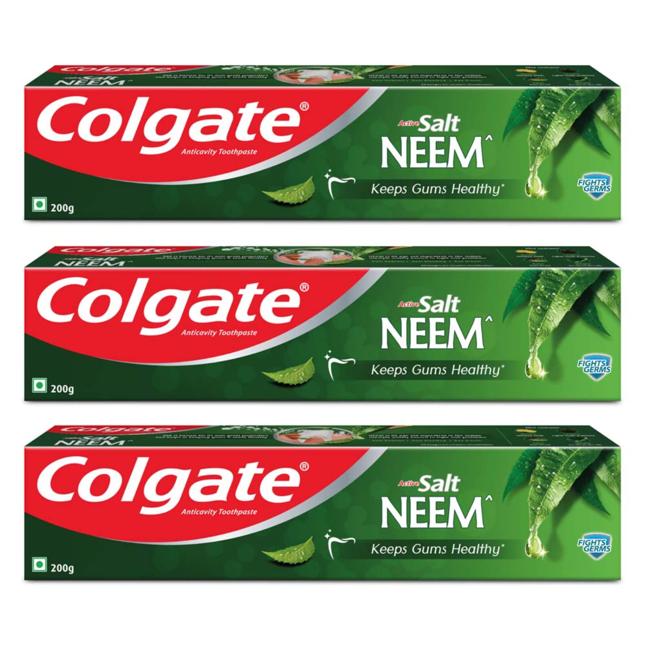 Buy Colgate Active Salt Neem Germ Fighting Toothpaste, 600g (200g x 3