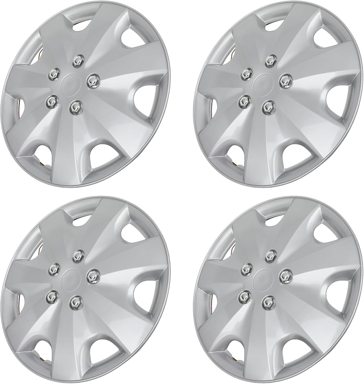 ECCPP 4PCS 16 Inch Hubcap Wheel Cover OEM Replacement Full Lug Skin Durable-Modern & Stylish Auto Tire Replacement Exterior Cap-Snap On Hubcap