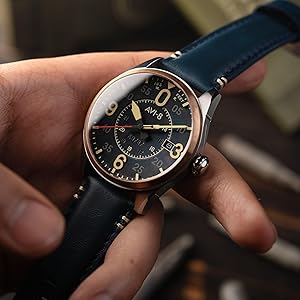 Amazon.com: AVI-8 Men's 42mm Spitfire Smith Automatic Distressed
