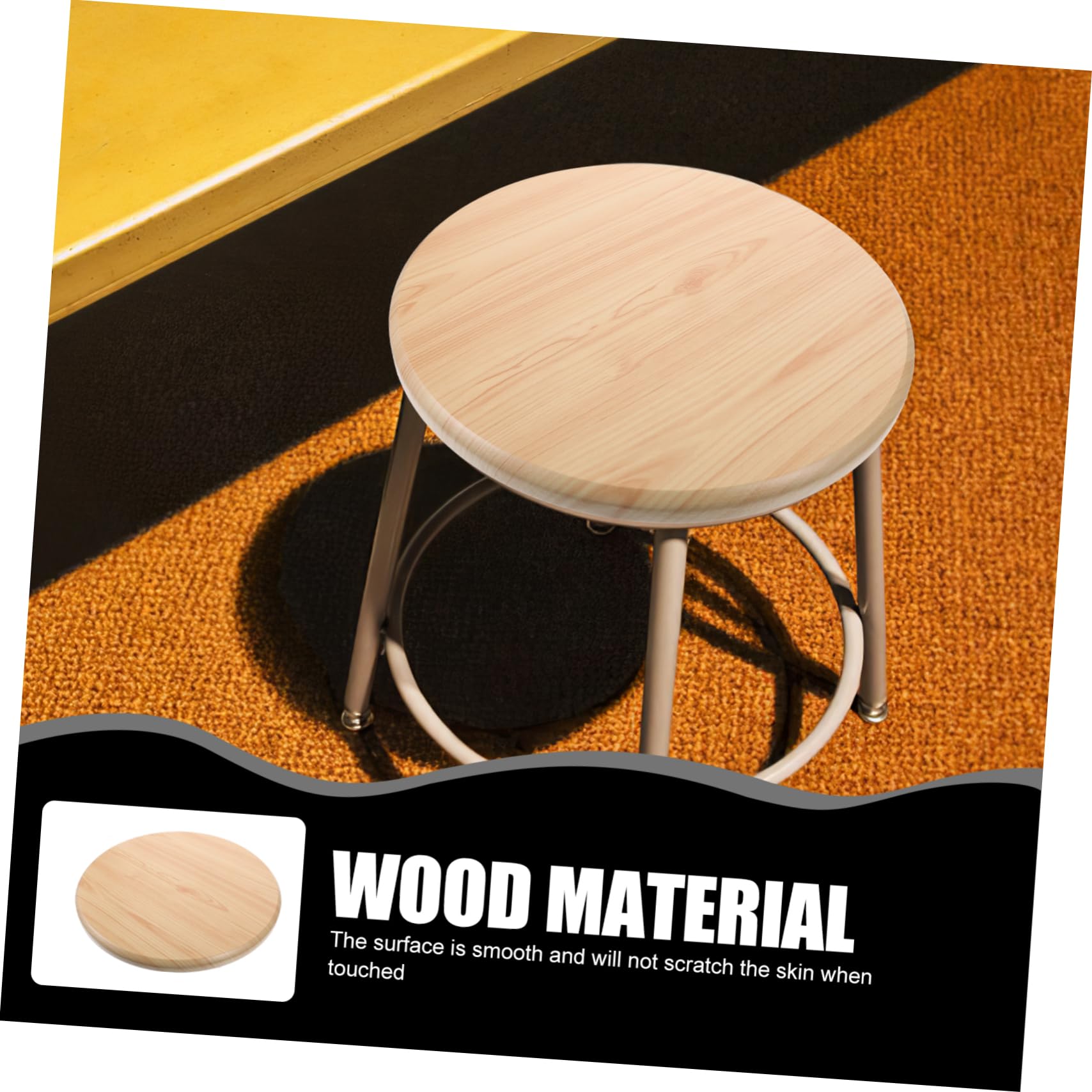 丸座面のスツール HAGiHARA スツール 座面高44cm ベロア調 （ チェア いす 円形 丸