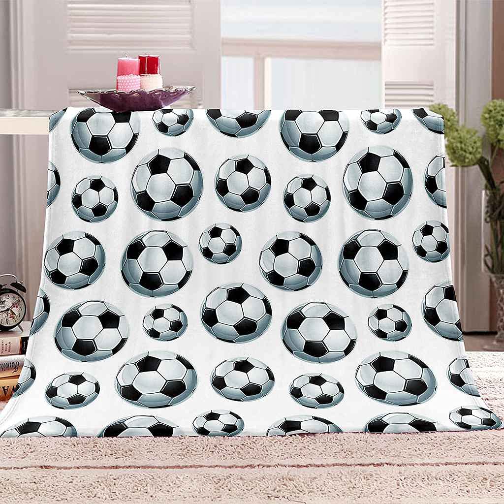 Couverture lit football pour soirées match confortables sur le canapé