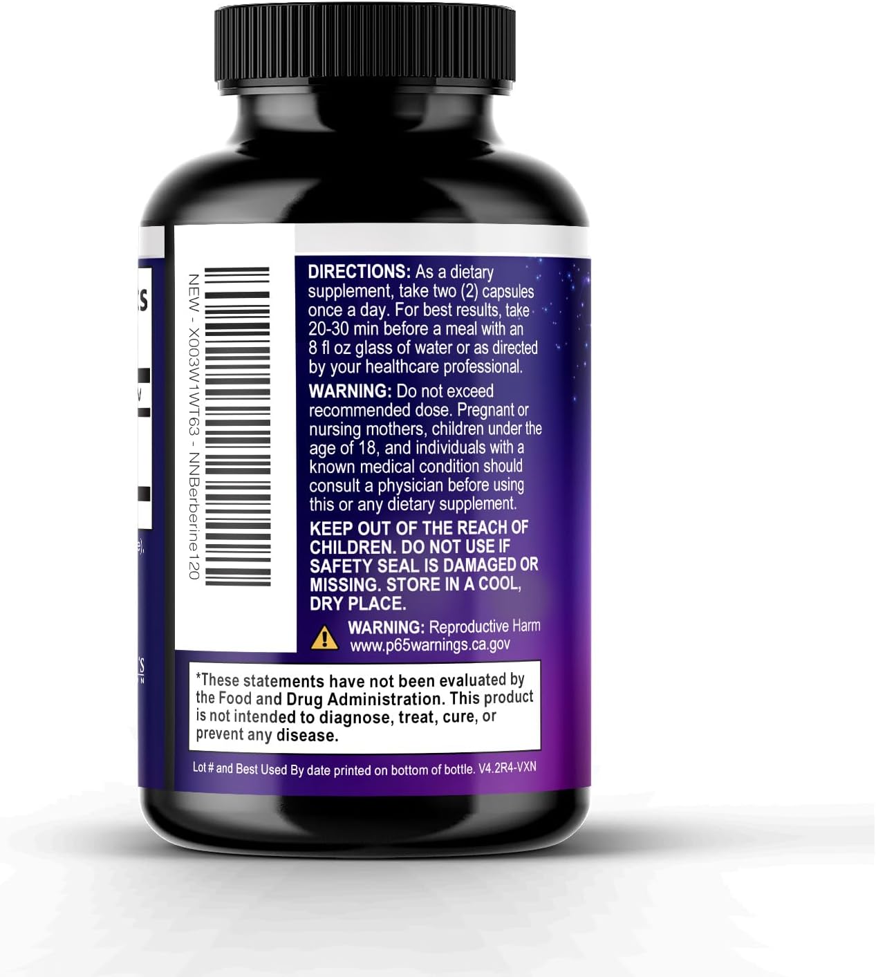 Berberine HCL Supplement 1200mg - High Absorption HCL, Extra Strength Berberine Supplement for Advanced Heart Health & Daily Immune Support, Sugar Free, Vegan, Bottled in USA - 120 Veggie Capsules - Image 8