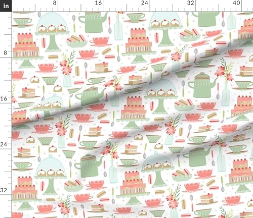 Miniatura 6 de Spoonflower Tela  1950 pastel retro café té dulces cocina impresa en tela Minky Fat Quarter  Cobijas de bebé de costura edredón respaldo felpa