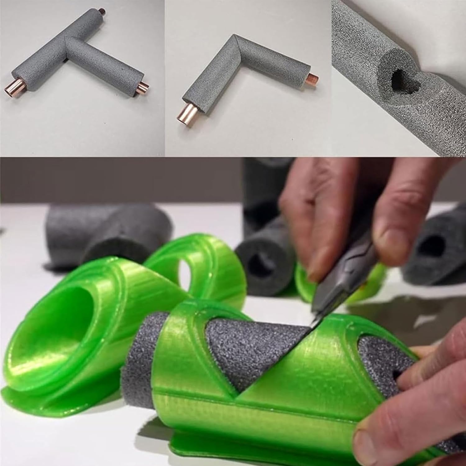 Hayaww Pipe Liner Guide, Insulation Pipe Cladding Clips, Foam Pipe Cutter - Image 2