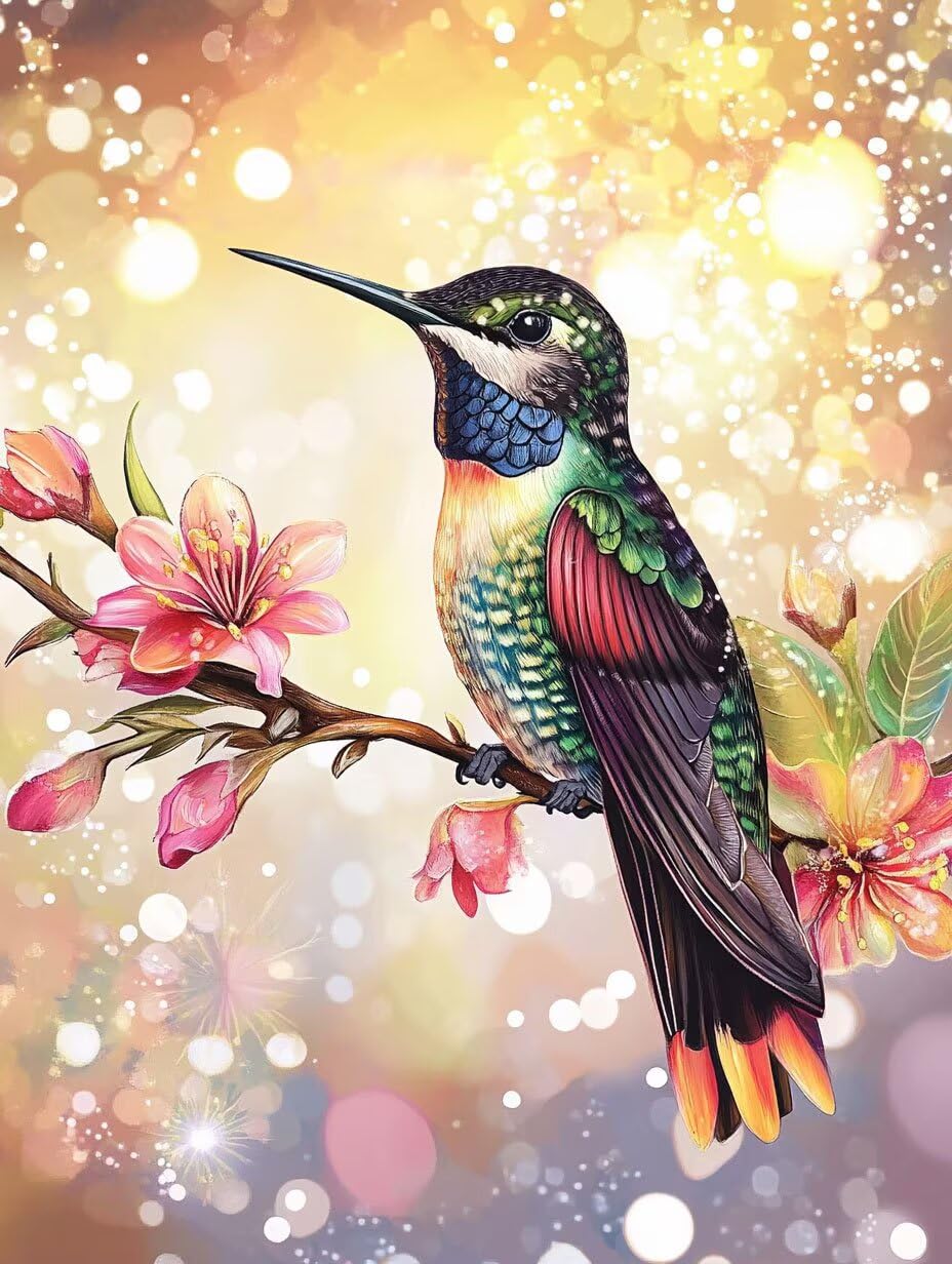 Pintar con numeros adultos pajaro para decorar el salon con arte DIY 8