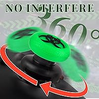 Vista 6 de FPS Thumbstick Extender & 3D Texture Rubber Silicone Grip Cover 2 Sets for Xbox Series XS & Xbox One Controller(BioH Green)