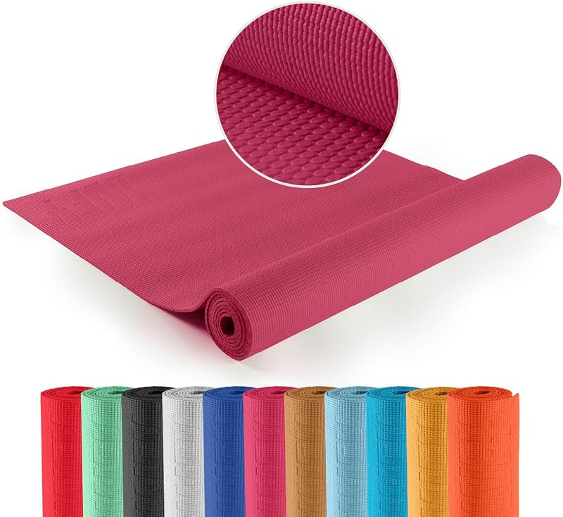 #DoYourYoga Esterilla de fitness Esterilla de yoga extrafina 183 x 61 x 0,4 cm | Esterilla de gimnasia ideal para yoga | Base para cintas de correr y equipos deportivos | Esterilla de entrenamiento para Pilates con absorción de sonido de impacto [antideslizante y robusta]