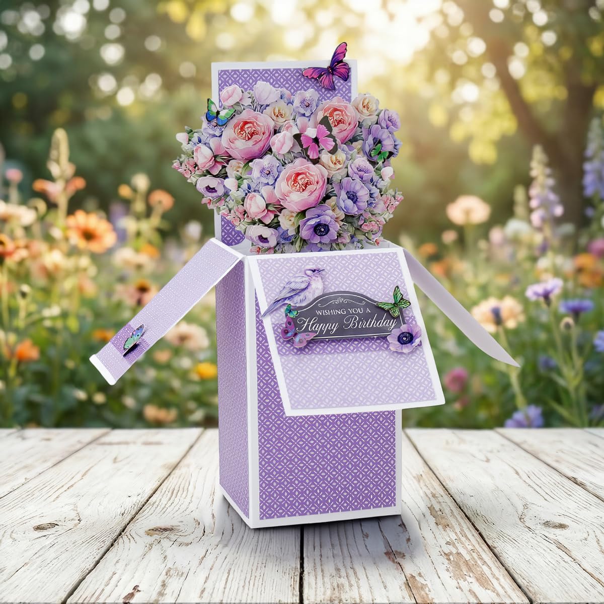 Katy Sue Blooming Box Bouquets Pop Up Card Making Kit. Make 8 3D Floral Box Cards. All-in-one Kit: Die-Cut Decoupage, Cardstock, Adhesive Pads, Envelopes & Instructions for Card Making Supplies