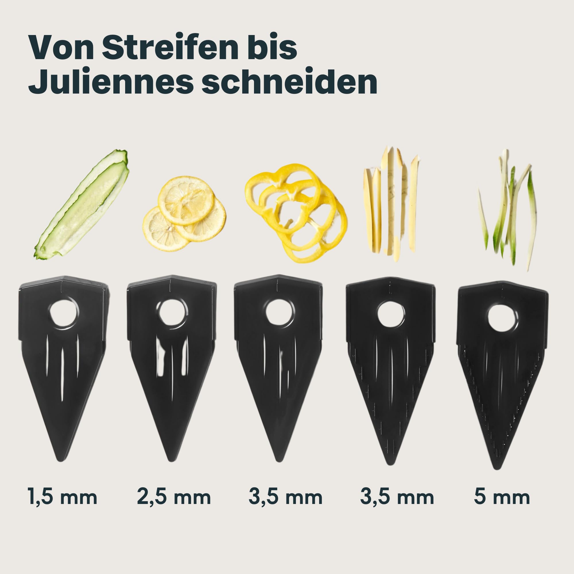 SILBERTHAL Gemüsehobel Mandoline - V-Hobel mit Einsätzen - Scharfe Klinge - Platzsparend verstauen