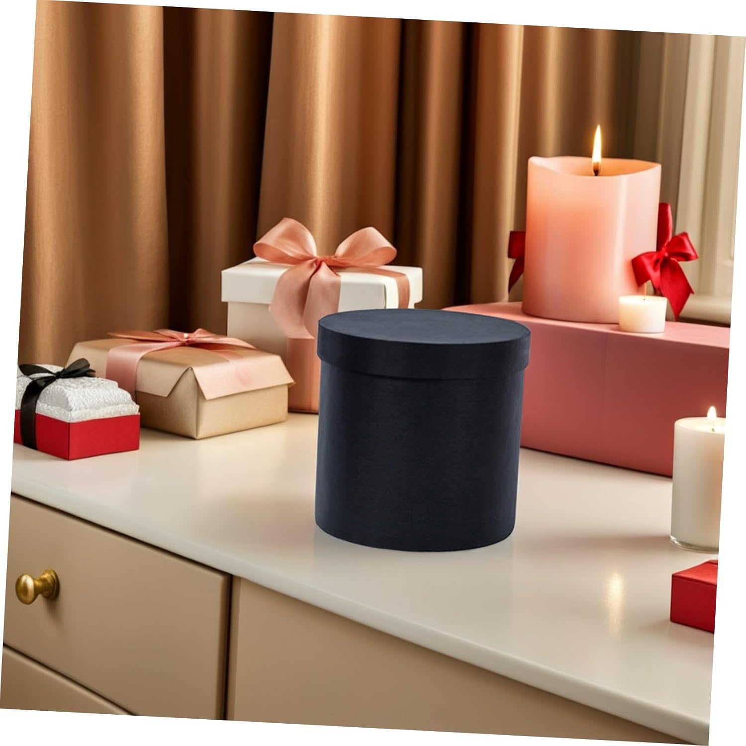 Round Flower Holder Mini Hug Bucket Flower Bouquet Packaging Box for Indoor/Outdoor Decor image 4