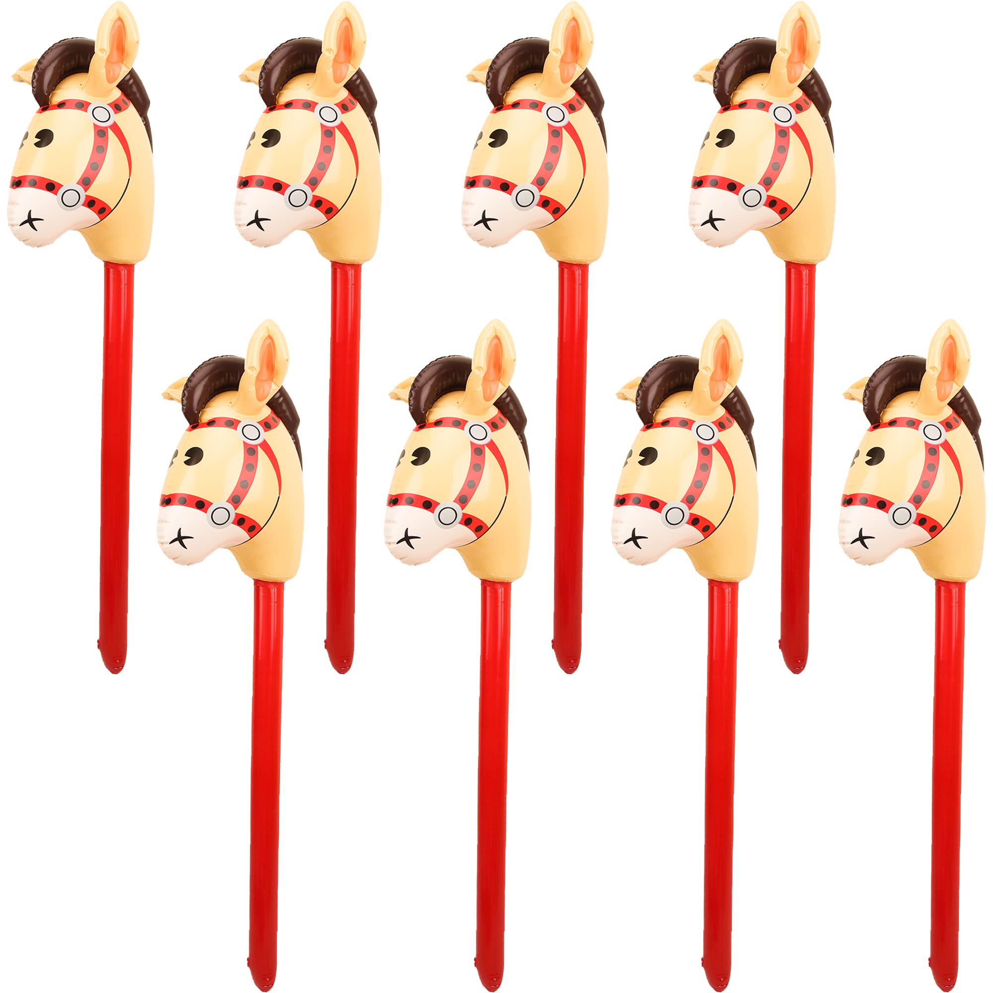 Buy Haconba 8 Pieces 40 Inch Inflatable Stick Horse Inflatable Cowboy