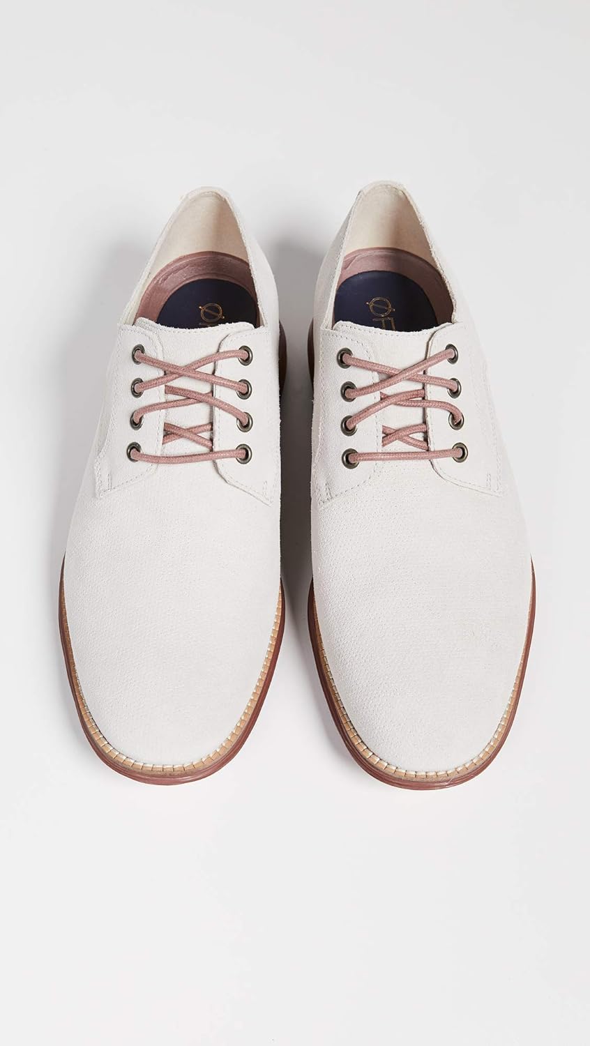 Cole Haan Men's OriginalGrand Plain Toe Sneaker 8 Pumice Stone Micro Perforated Suede/Burlwood