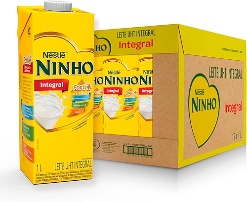 Leite UHT Integral Ninho Vit 1L - 12 Unidades