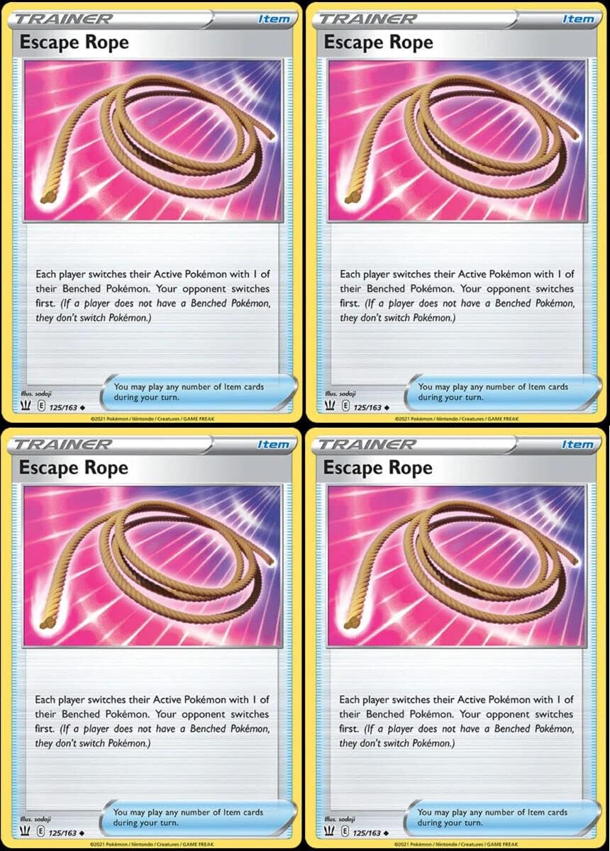Escape Rope 125163 – Juego de cartas de entrenamiento Pokémon, 4X ...
