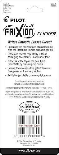 Miniatura 2 de PILOT BOLÍGRAFO FRIXION CLICKER NEGRO 3/PK