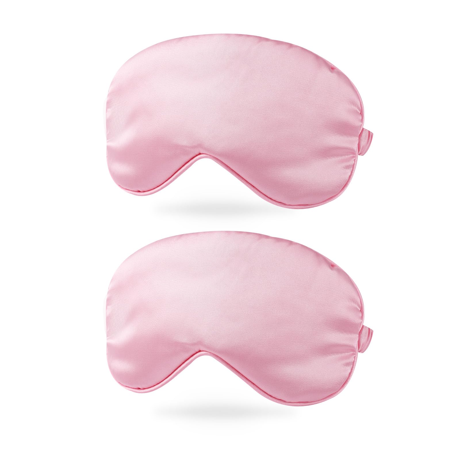 PATIKIL Silk Sleep Mask, 2 Pack Soft Satin Eye Protective Mask Blackout Eye Cover with Elastic Straps for Side Sleeping Women Men Travel, Dark Pink