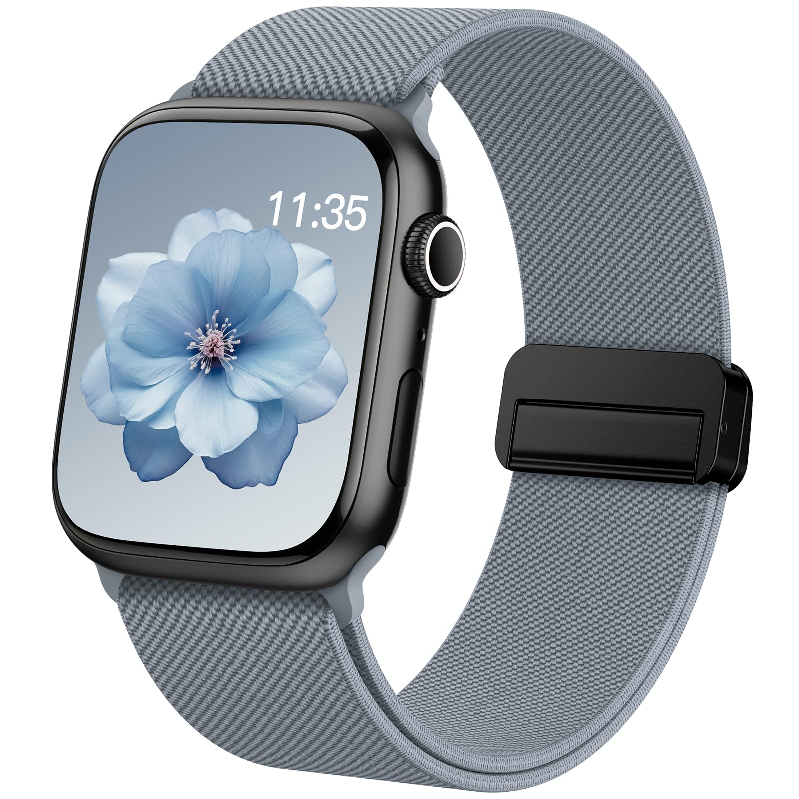 Higgs Nylon Cinturini Compatibile con Cinturino Apple Watch 44mm 45/46mm 49mm 40mm 38/41mm 42mm, Elastico e Impermeabile con Chiusura Magnetica Adatto a Serie 11 10 9 8 7 6 5 Se