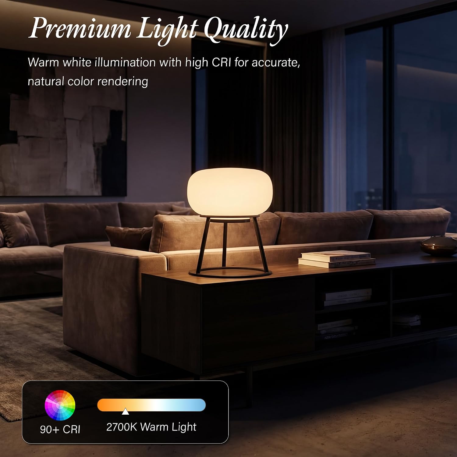 Bulbrite K70303 Kibun Tripod Rechargeable Cordless LED Table Lamp, 3-Levels Brightness Touch Sensor Control, Black