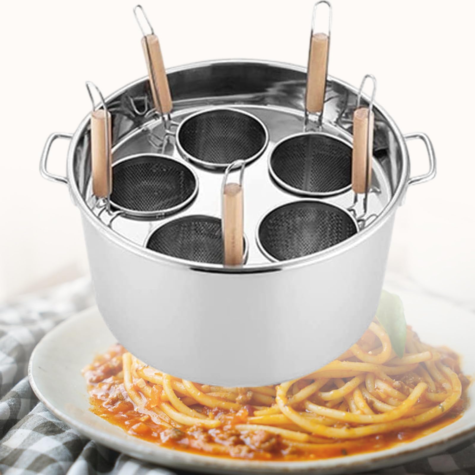 Marmite en acier inoxydable dotée de séparateurs pour cuisson simultanée