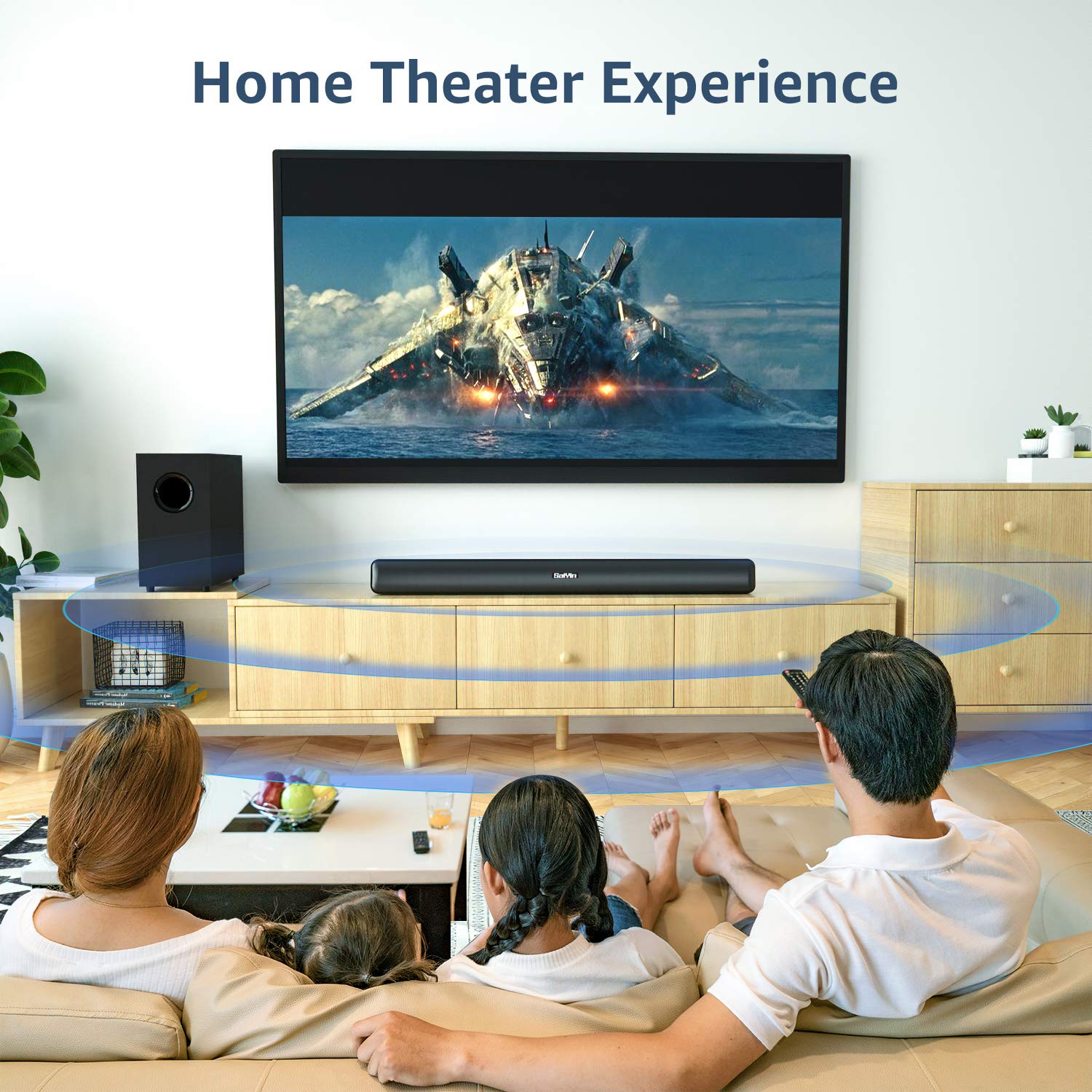 Saiyin Barras de sonido para TV con subwoofer, barra de sonido ultra  delgada de 29 pulgadas, Bluetooth 2.1 canales, sistema de sonido  envolvente, conectividad opt/AUX para montaje en pared : Amazon.com.mx:  Electrónicos
