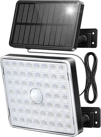 LOTMOS 4 stuks zonnelampen voor buiten, bewegingsmelder, 176 leds, buitenverlichting, IP65, waterdicht, zonnelamp, 3 modi, buitenverlichting, voor tuin, garage, warm wit