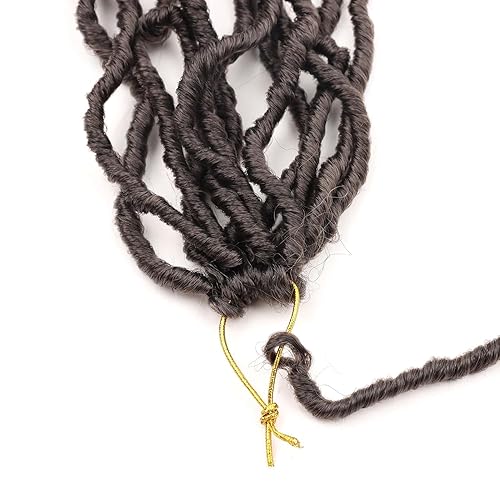 Miniatura 9 de LMZIM 7 paquetes de cabello sintético de ganchillo preanudado de 26 pulgadas, trenzas de ganchillo suaves de diosa para mujeres negras, extensiones