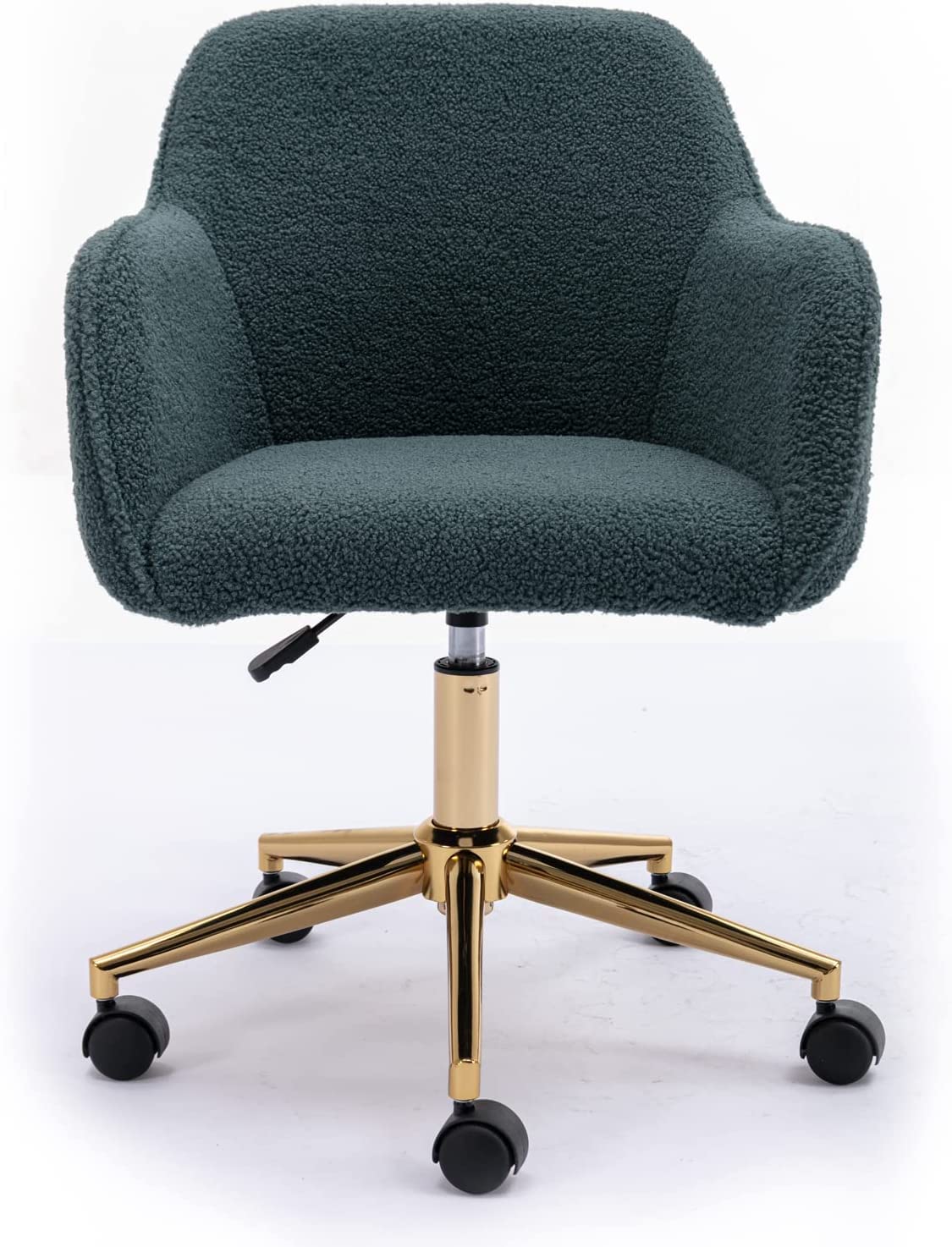 Buy HomVent Swivel Chair w/Upholstered Armrests,Wide Seat Leisure Office Chair w/Tufted Shell