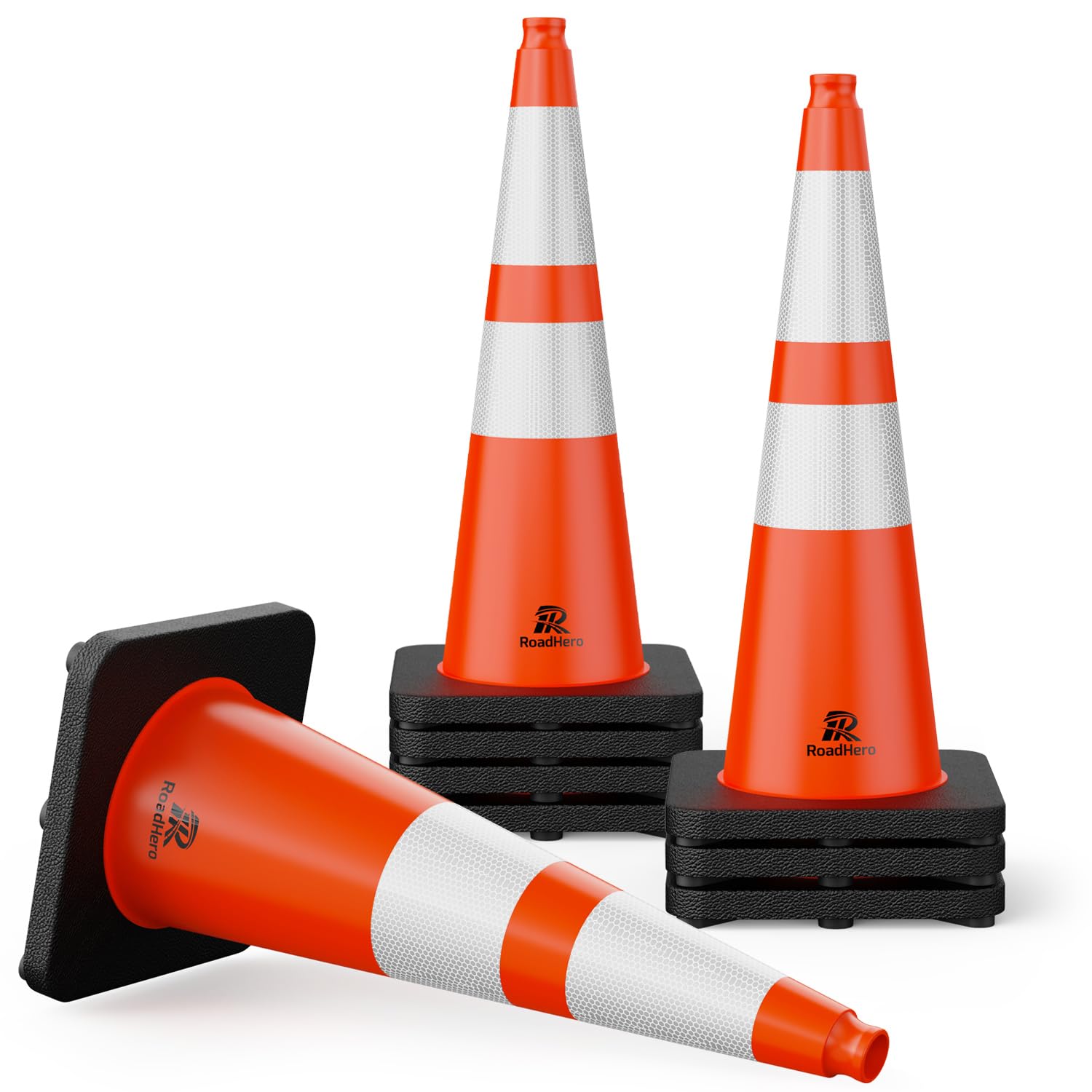 Snapklik.com : RoadHero 8 Pack Traffic Safety Cones 28 Inch