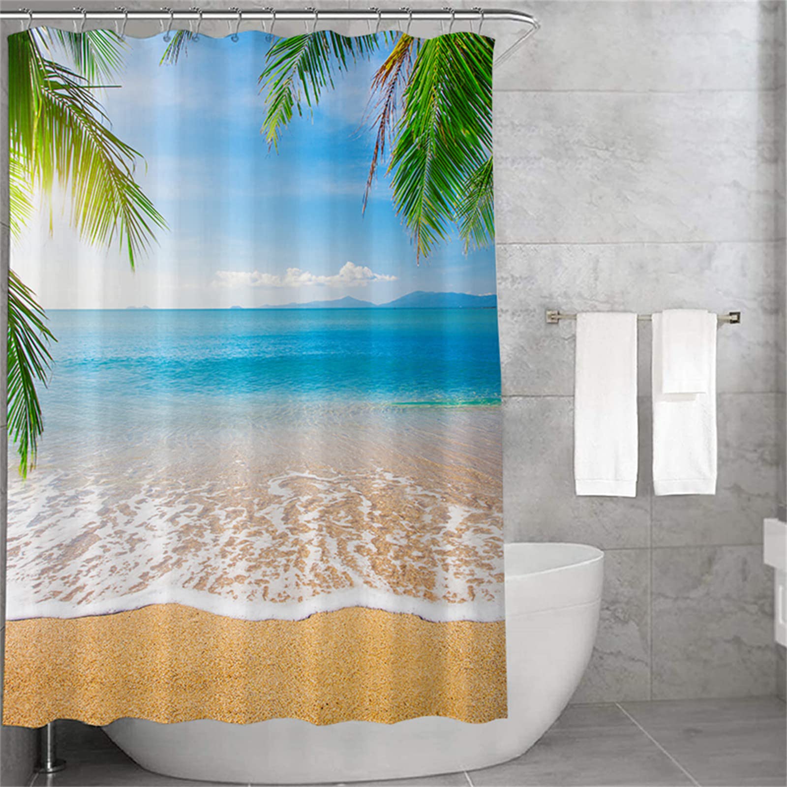 Rideau de douche imperméable pour salle de bain 180*200 cm, anti