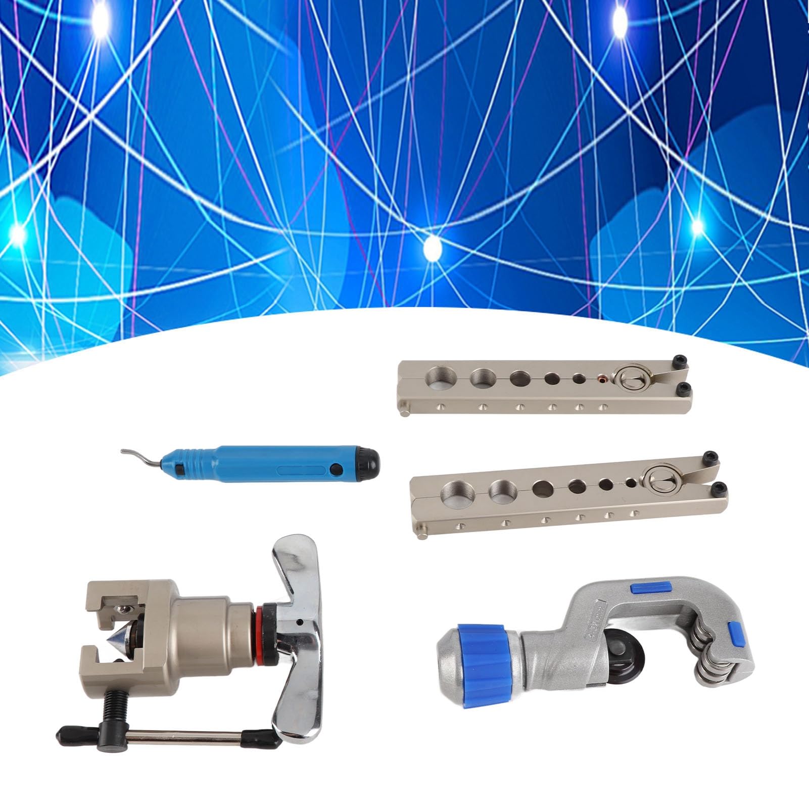 Kit de expansión del tubo de Torvex, conjunto de herramientas de cortador de tambores de tubería excéntricos, kit de herramientas de reparación de aire acondicionado para
