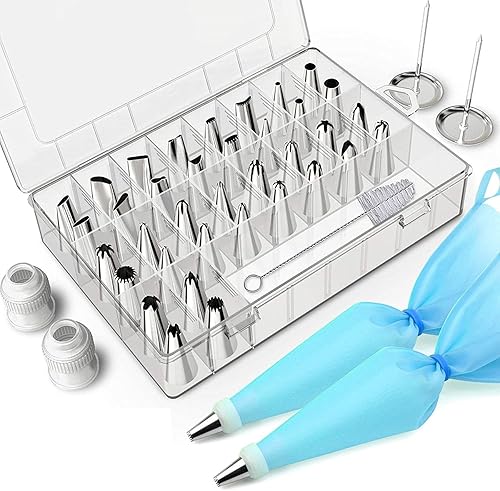 Juego de herramientas para hornear, kit de decoración de pasteles con boquillas de muchos tamaños diferentes