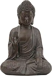 Estátua Buda de Buda – Estátuas de Buda para Decoração de Casa, Estatuta de Buda de Buda, Decoração de Buda de Meditação Marrom 19 cm