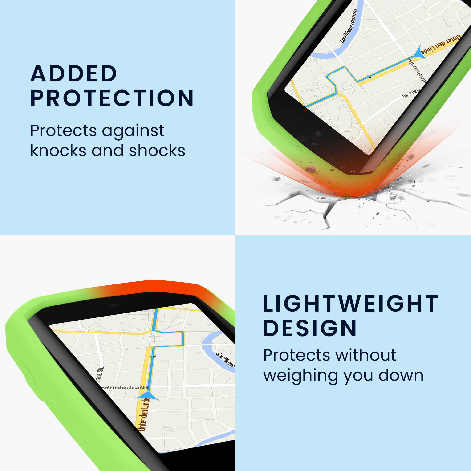 kwmobile Etui kompatybilne z Garmin Edge 1050 - silikonowe etui na rower GPS