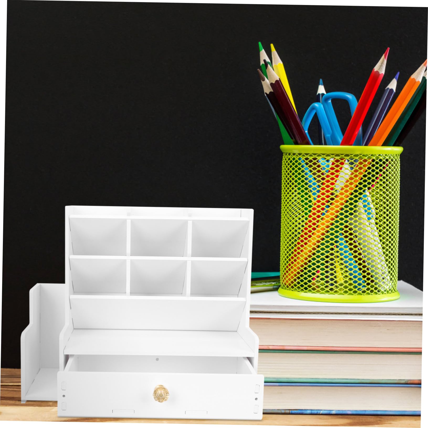 Pot à Crayons Créatif Boîte à Crayons Multi-compartiments Porte-stylos de Bureau Rangement pour Stylos Cadeau pour Étudiants
