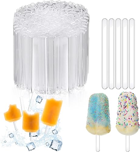 Palitos acrílicos para tartas – Palitos de crema reutilizables para helados y dulces (50 piezas)