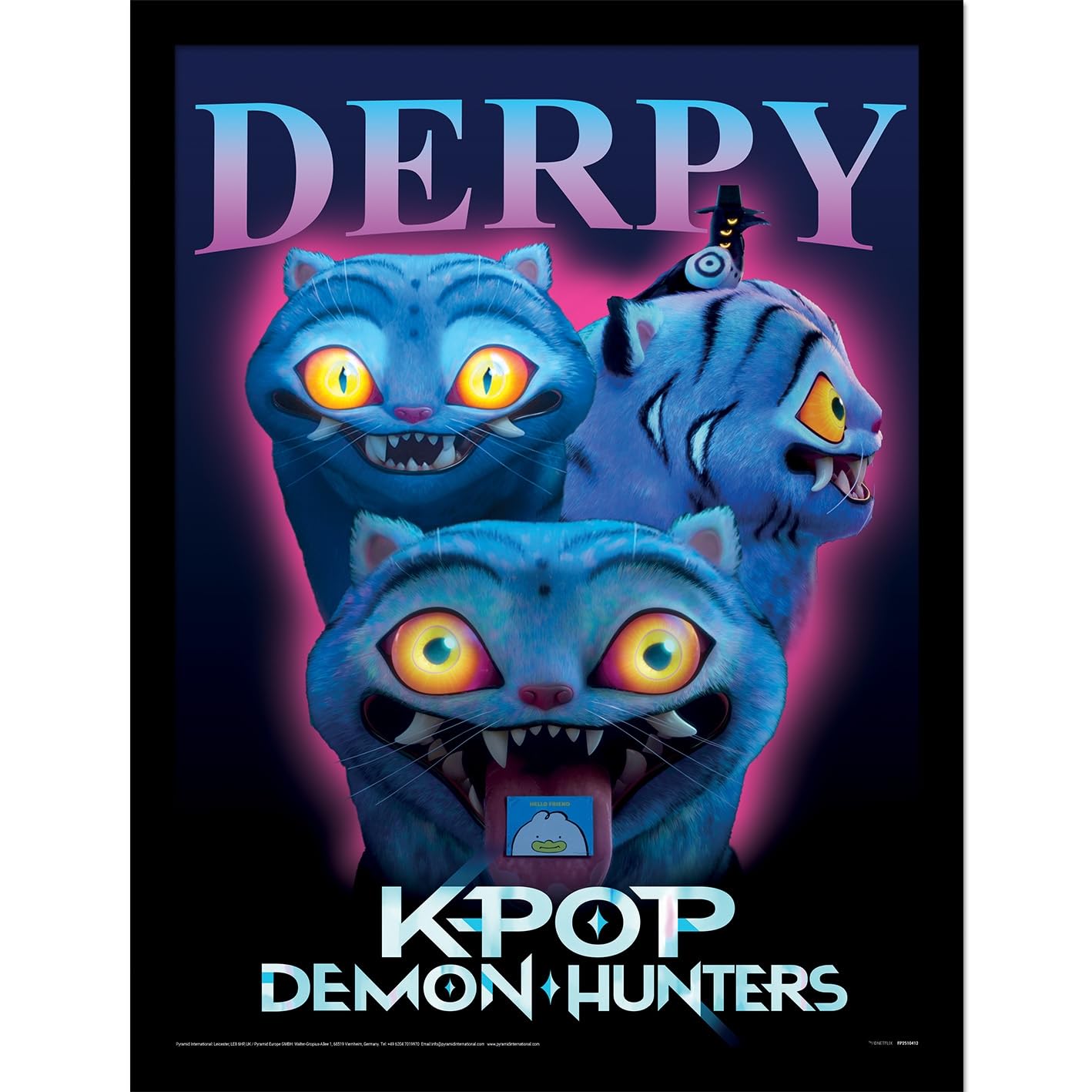 K Pop Demon Hunters  Kids Black Poster, Sports Direct