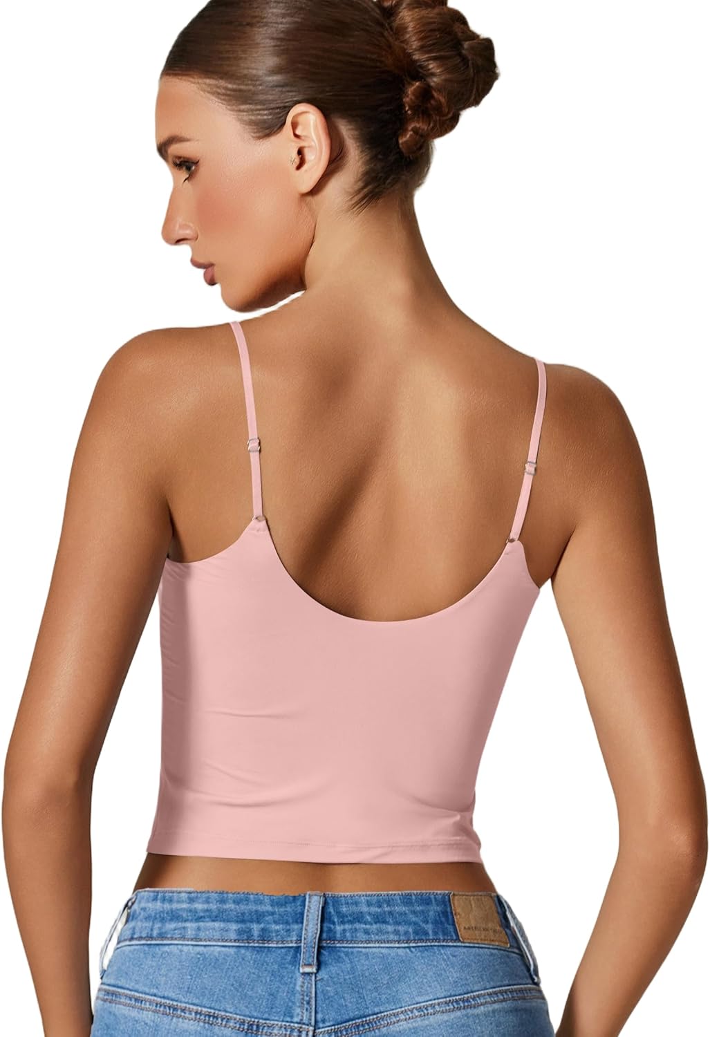 Avidlove Women Sexy V Neck Tank Top Spaghetti Strap Y2K Going Out Basic Cami Shirt - Image 2