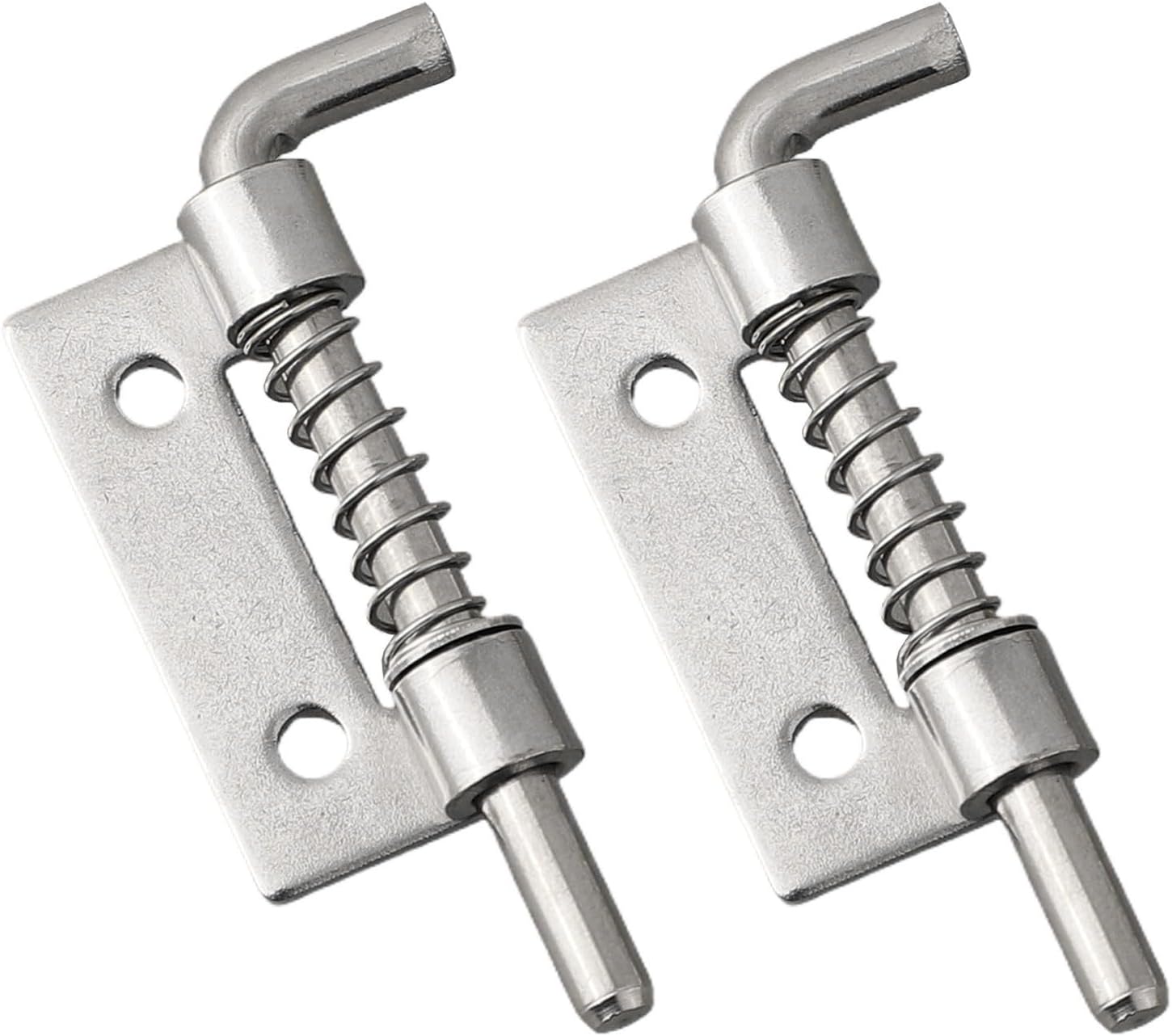2pcs Spring Loaded Bolt Latches For Secure Closure On Doors Cabinets And Garden Doors Constructed From Stainless Steel Material(S Left)