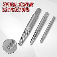 Vista 4 de Juego de extractor de tornillos de 18 piezas y juego de brocas para mano izquierda, removedor de pernos rotos Easy Out Reverse 35#CR-MO 6542/4341