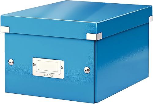 Vista 40 de Leitz Caja de almacenamiento A5, rango de clic y tienda 60430001 - Caja de almacenamiento pequeña, blanca A5 Azul (Ice Blue)