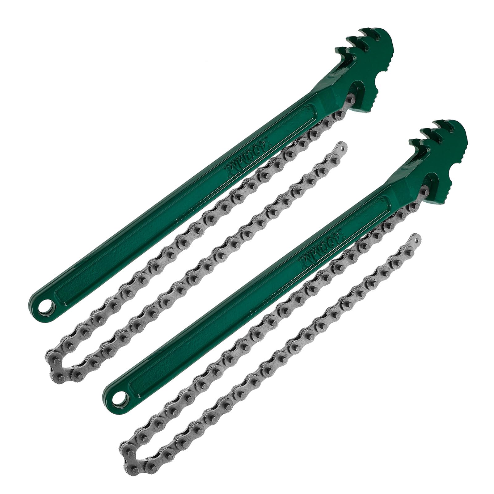 Clé à Chaîne à Cliquet 12 Pouces en Acier Carbone Lot de 2 Clé Robuste pour et Filtre à Eau Outil Antidérapant Polyvalent pour Entretien Automobile et Réparation Moteur