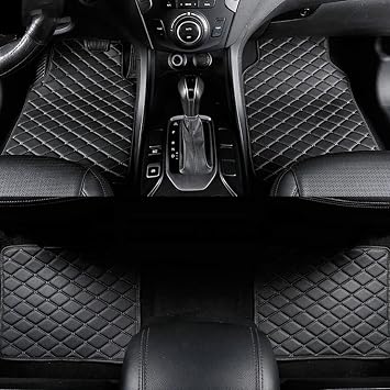 Car Floor Mats for MG ZS EV HS GT MG4 3 5 6 7 RX5 RX8, Protection Non-Slip Leather Floor Liners, Deep Waterproof Car Mats All Weather Floor Mats Protection Carpet