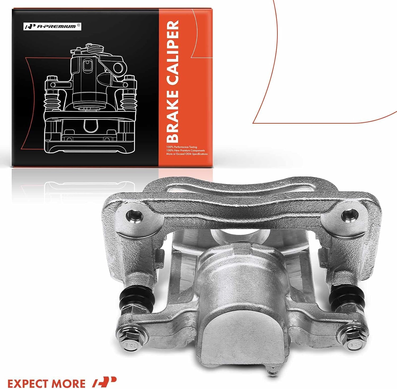 A-Premium Disc Brake Caliper Assembly with Bracket Compatible with Select Hyundai and Kia Models - Santa Fe 2010-2016, Santa Fe Sport, Santa Fe XL, Sorento, Sport Utility - Rear Right Passenger Side