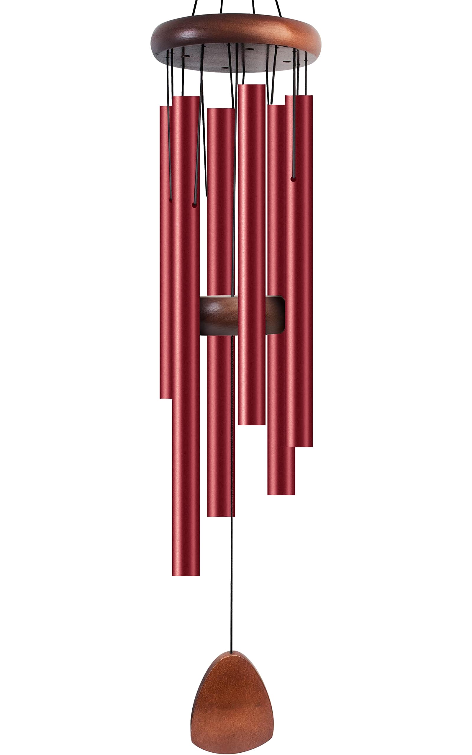 Large Aluminium Wind Chimes 37 Inches to Create a Zen Atmosphere Suitable for Outdoor, Garden, Patio Decoration. Classic Wind Chimes with Wind Catcher Suitable as A Gift for Unisex(Burgundy)