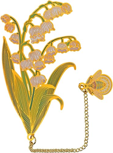 BLBMH Marcapáginas de flores de metal 3 en 1, regalos de cumpleaños para mujeres y niñas, regalos únicos para el Día de la Madre, regalos de