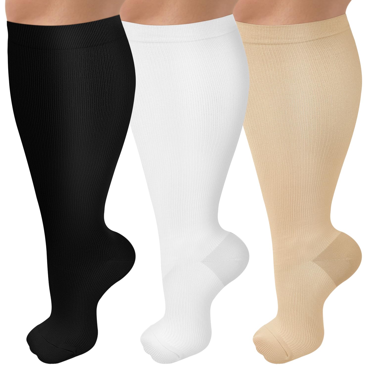 CTHH 3 Pack Wide Calf Compression Socks - Compression Socks | Mubboo