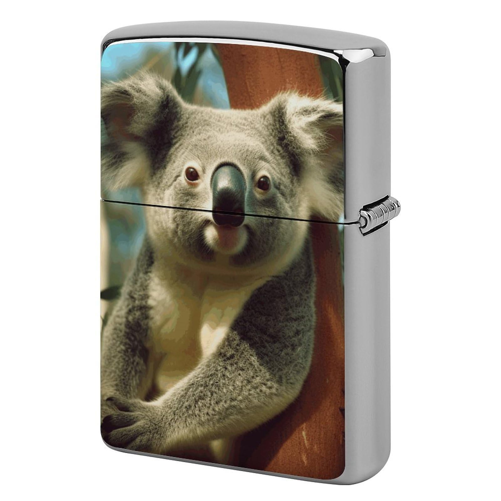 Bear Koala Lighter Case for Men, Personalized Lighter Cover for Valentine's Day Gifts, Flip-Top Lighters Shell for Outdoor, Portable Lighters Protective Sleeve