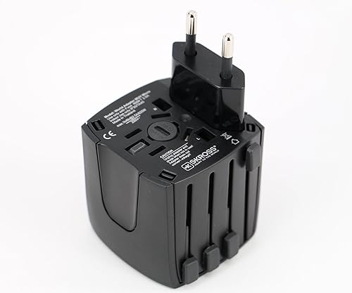 Skross World Travel Adapter Muv Micro Swiss Design, Adaptador de 2 polos más pequeño para viajeros desde y hacia más de 150 países. Negro