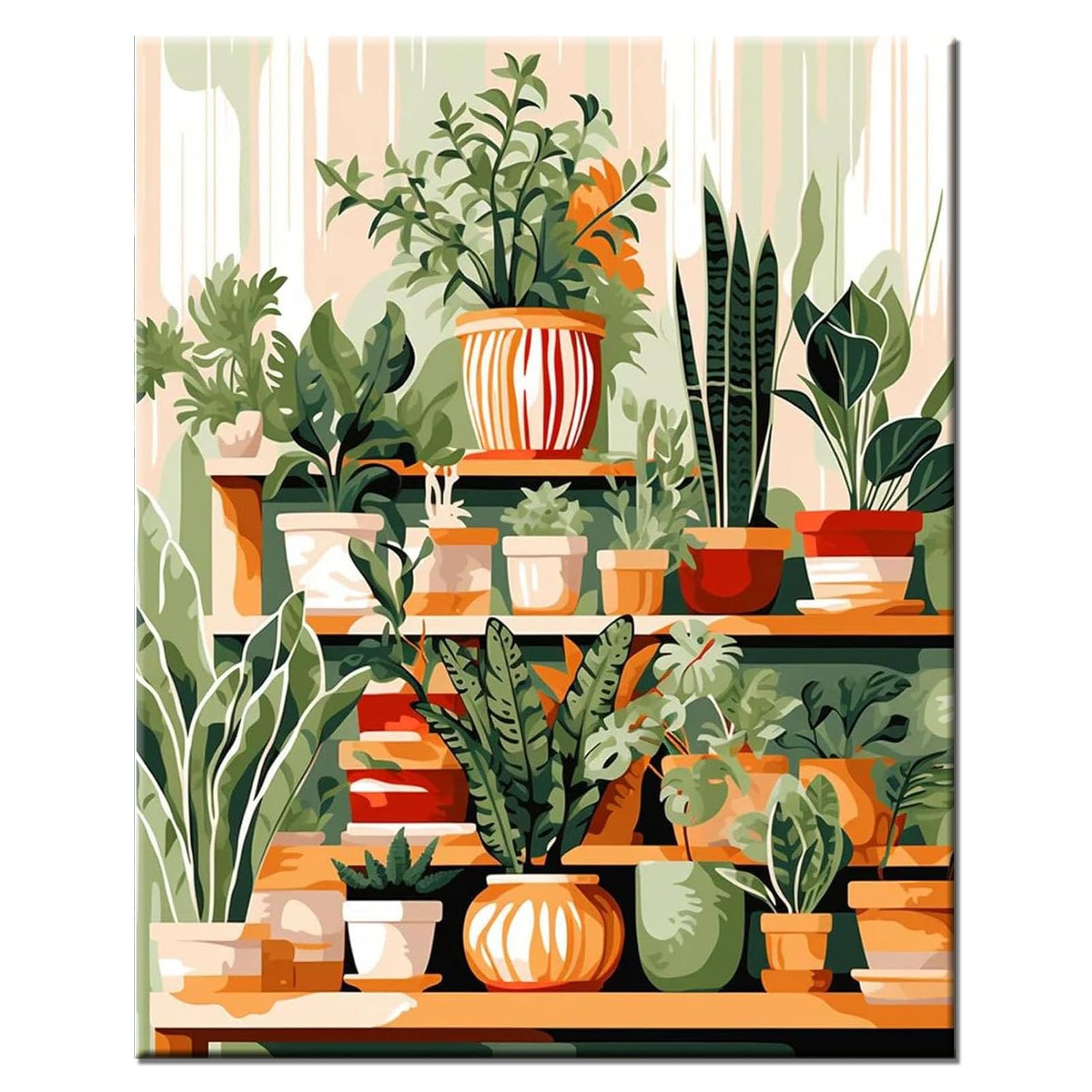 Yalkin Plum Paint By Numbers Kits For Adults, Painting By Number Kits On Canvas,Without Frame Diy Color Oil Painting Acrylic Paints,Home Wall Decor 16X20in/40X50cm